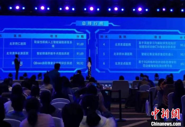 北京市医院管理中心11月1日举办全系统第四届科技创新大赛(医学人工智能)决赛。北京市医院管理中心供图